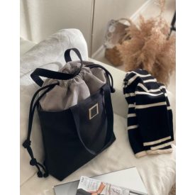 Brittas Aurora 04 fekete szürke válltáska elölnézet