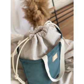 Brittas Aurora 05 türkiz válltáska elölnézet öko-velúr