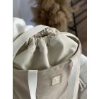 Brittas Aurora 03 bézs pamut heveder pánt részlet